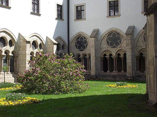 One of the smaller courtyards in Heiligenkreuz (Holy Cross) Abbey in the southern Vienna Woods.
