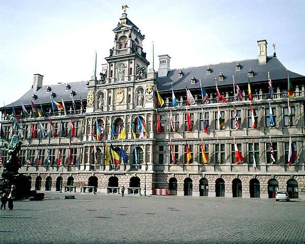Antwerp's City Hall (Stadhuis) stands on the western side of the Grote Markt (Great Market Square). Built between 1561 and 1565, it displays both Flemish and Italian architectural influences.