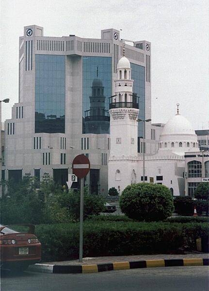 A mosque near the entrance to the "Souk" market area in Manama.