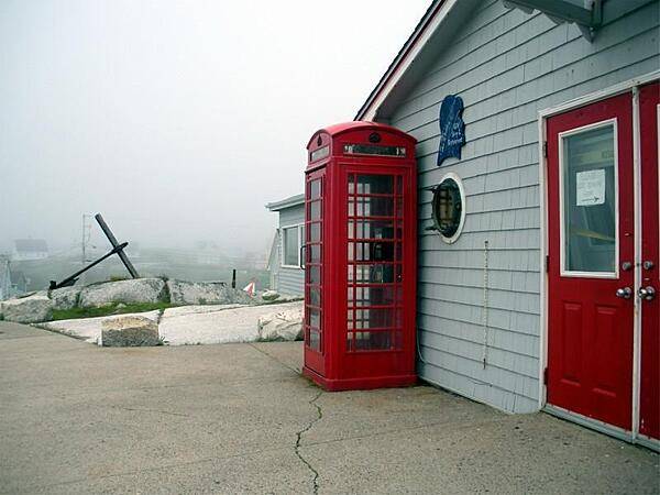 In the fishing community of Peggys Cove, Nova Scotia.