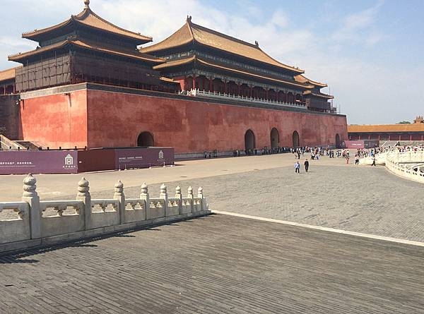 The north facade of the Meridian Gate in Beijing's Forbidden City.