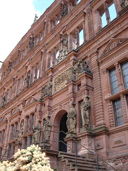 Heidelberg Castle was first a fortification built around 1398-1410. During the 16th and 17th centuries the fortress was turned into a castle with Gothic and Renaissance features. It was destroyed and rebuilt several times. Today the Castle is used for banquets, balls, theater performances, and classical concerts. The structure is surrounded by a park.