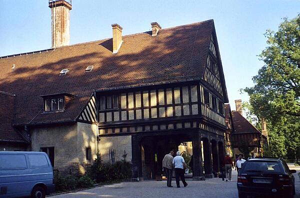 Part of Schloss Cecilienhof where the Potsdam Conference - which established post-World War II order in Europe - took place in the summer of 1945.