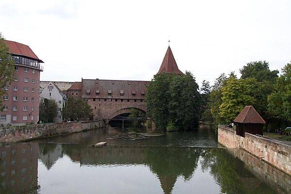 Overlooking the Pegnitz River as it flows through Nuremberg.