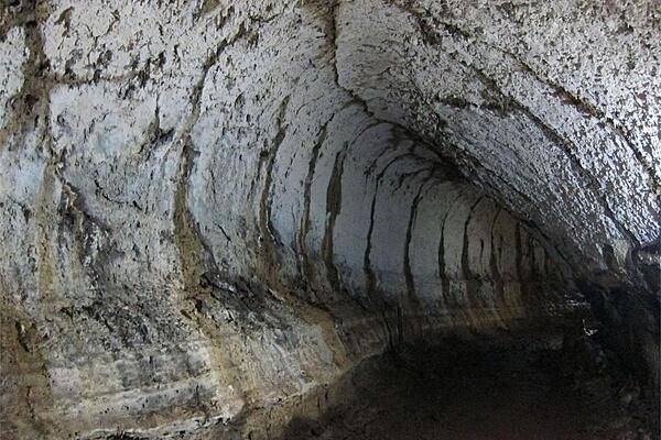 One of Santa Cruz Island's numerous lava tubes.