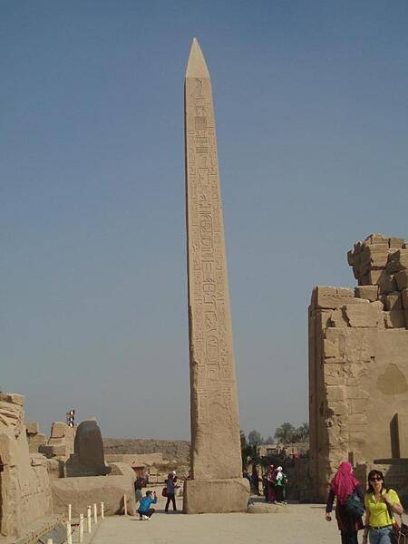Obelisk of Hatshepsut at the Temple of Karnak in Luxor.