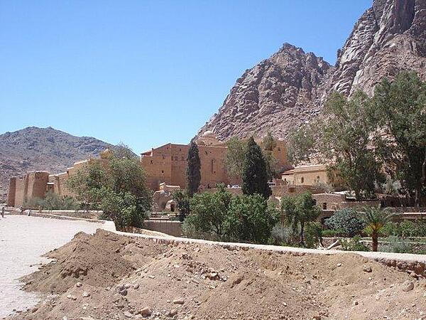 The Sinai Monastery of St. Catherine's located on the reputed site of the burning bush seen by Moses in the Old Testament.