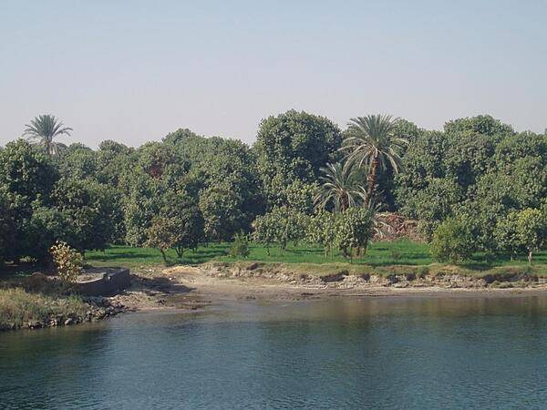 View along the Nile River south of Edfu.