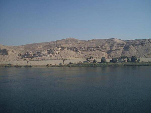 View along the Nile River south of Edfu.