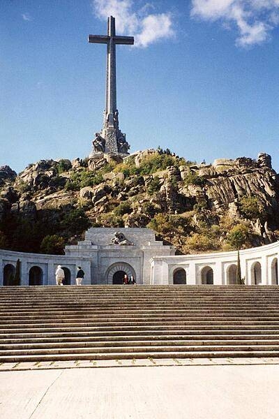 View of the Valley of the Fallen, a memorial to the dead of the Spanish Civil War (1936-1939), in the municipality of San Lorenzo de El Escorial.