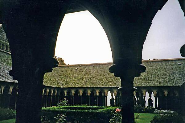 The cloisters at Mont-Saint-Michel.