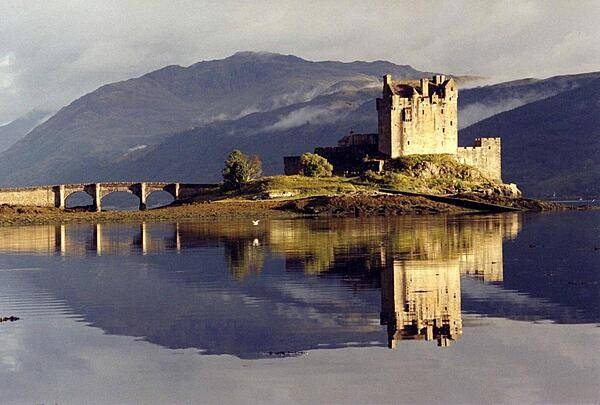 Eilean Donan Castle, near Kyle of Lochalsh, Scotland was built in 1220 on a small island in Loch Duich as a defense against Danish invaders.