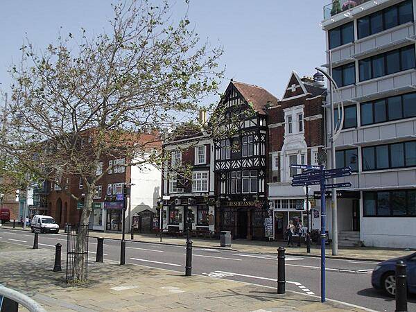 Street scene in Portsmouth, England.