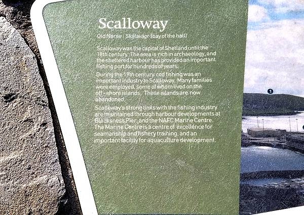 Information on Scalloway, which was the capital of Shetland until1708.