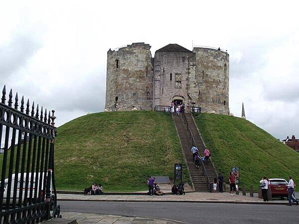 The ruined keep of the medieval Norman castle in York is referred to as Clifford's Tower.