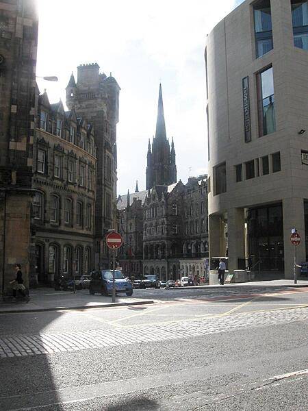 A street scene in Edinburgh. Scotland's capital offers a harmonious blend of historic and modern architecture.