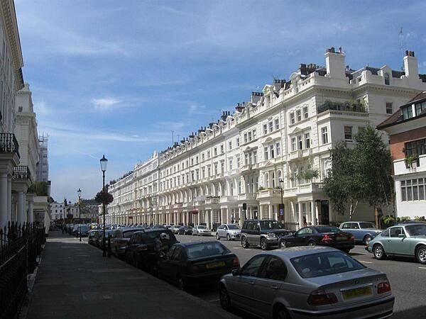 The impressive facades along Queen's Gate Terrace in London.