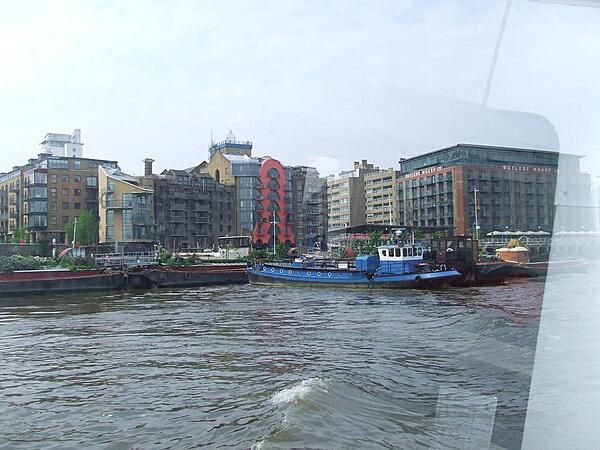 Butler's Wharf along the River Thames, London.