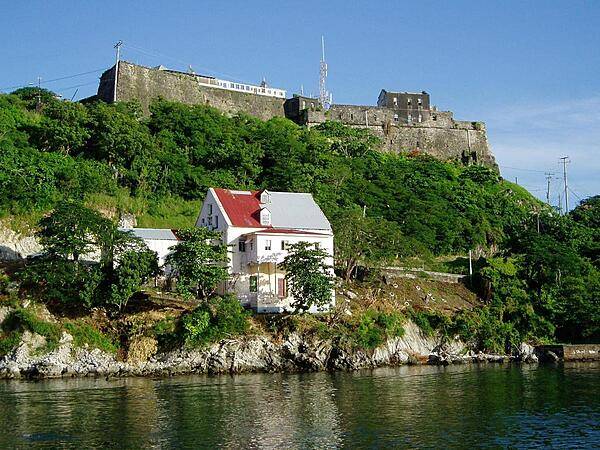 A view of Fort Rupert as seen from the entry to the harbor of St. George's.