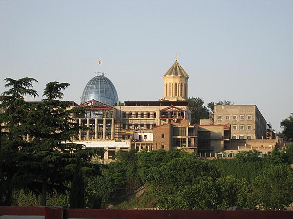 The President's Palace in Tbilisi under construction in 2007. The building serves as the official residence and principal workplace of the president of Georgia and is sometimes referred to as the Georgian White House.