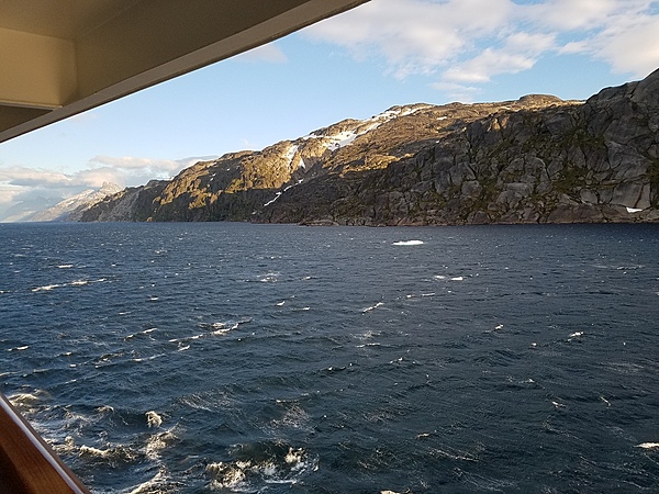 Mountains along ship channel through southeast Greenland.