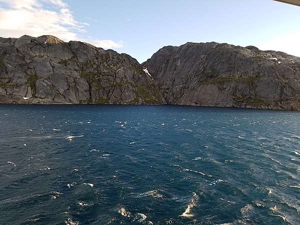Mountains along ship channel through southeast Greenland.