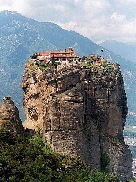 Agio Triada Monastery is one of six remaining monasteries in the Meteora region that are listed as UNESCO World Heritage sites. Each of these  monasteries is built on a natural sandstone pillar.