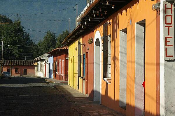View in the town of Antigua, about an hour's drive outside of Guatemala City.