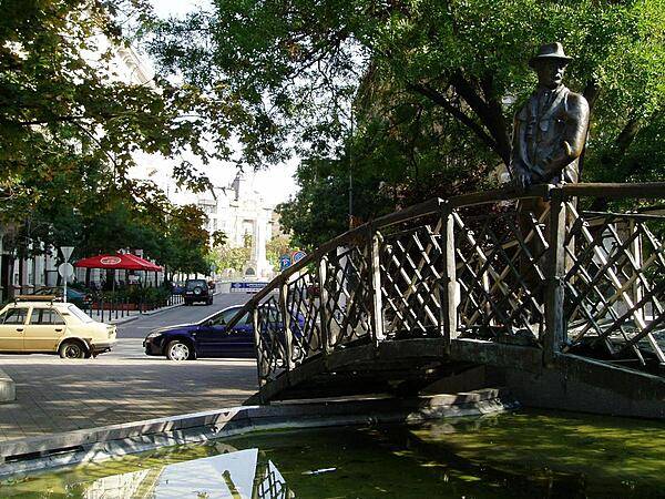 A monument in Budapest to Imre Nagy, leader during the failed 1956 revolution.