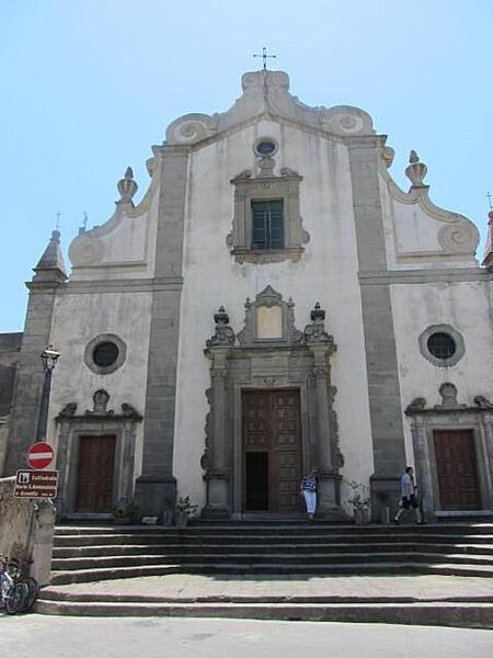 The Church of Saint Francis (or Saint Catherine) in Forza d'Agro, Sicily where scenes from the Godfather Trilogy were filmed. Built in the 15th century by Franciscan friars, the church faces the town hall square; it was restored in 1991.