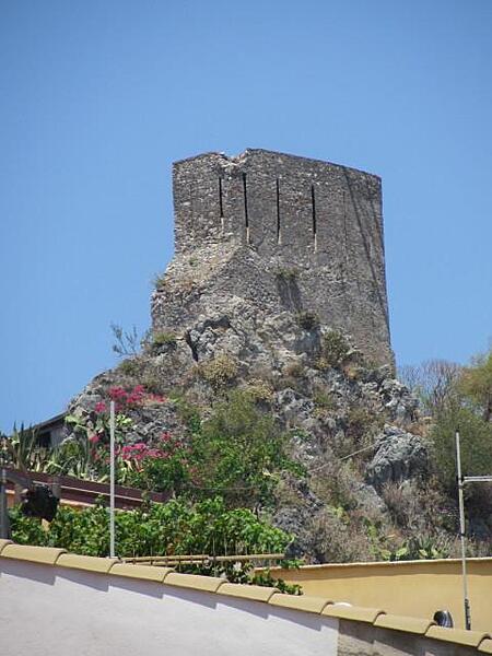 Arab watch tower outside the town of Savoca in Sicily.