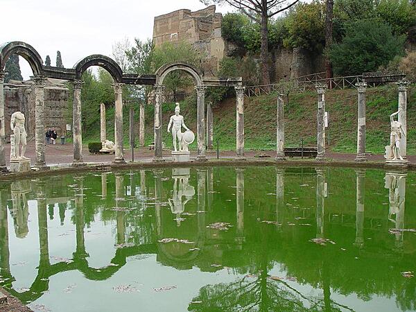 Another view of Canopus, sanctuary of the god Serapis, at Hadrian's Villa in Tivoli.