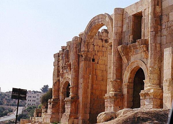 Some of the ruins of the Greco-Roman city of Gerasa, present-day Jerash.