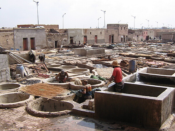 Marrakech tanneries.
