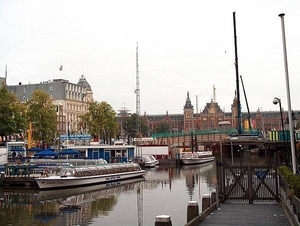 The Amsterdam Centraal railway station overlooks the city's harbor.