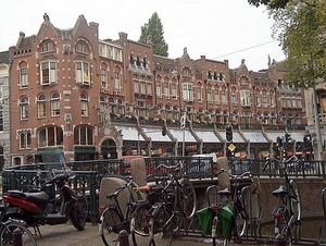 Bicycles are a ubiquitous form of transport in Amsterdam.