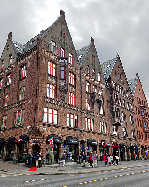 Larger warehouses were built along the Hanseatic Wharf in Bergen after periodic fires destroyed the original buildings.
