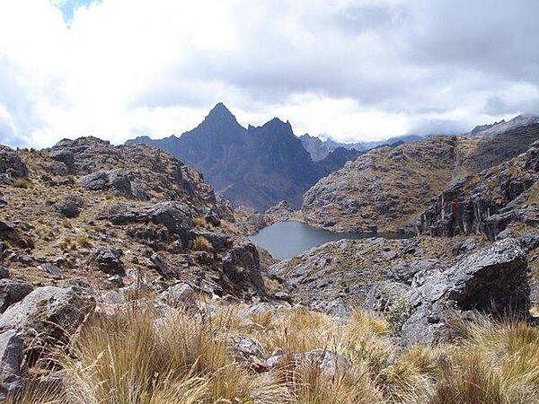 Small mountain lake in the Andes.