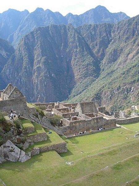 Excavation at some of the housing units at Machu Picchu.