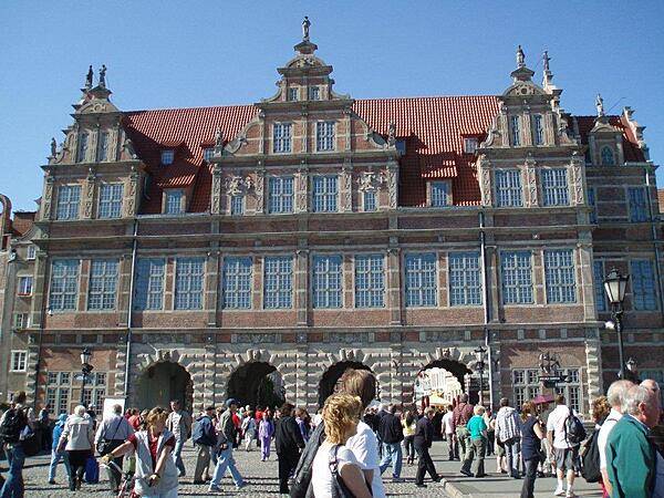 The Green Gate in Gdansk, built between 1568 and 1571 at the end of the city's Long Market, served as the residence of visiting Polish monarchs.