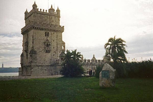 The Torre de Belem (Belem Tower) was built in the early 16th century to commemorate Vasco de Gama's voyages of discovery to India (1497-1524).