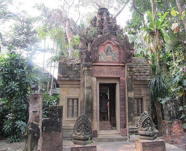 A chapel in the Burmese style in the Garden of Serenity on the grounds of the Prasart Museum in Bangkok.