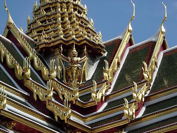 A roof detail from the Royal Palace in Bangkok.