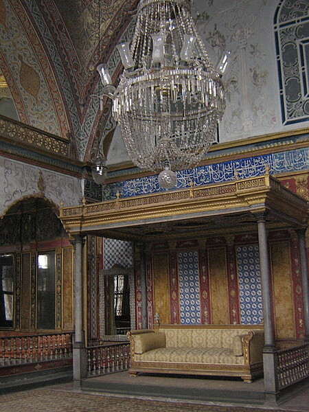 The Imperial Hall in the Topkapi Palace in Istanbul.