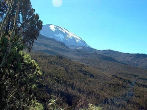 View of the summit of Mount Kilimanjaro.