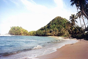 Deserted beach near Pago Pago. American Samoa is an incorporated, self-governing territory of the US. A part of the Samoan island chain, it is the southernmost territory of the US. The large harbor at Pago Pago contains a full US naval station. The inhabitants of American Samoa are American nationals, but not necessarily American citizens.