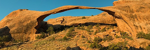 Landscape Arch in Arches National Park, Utah is the longest in the park and the fifth-longest in the world. Photo courtesy of the US National Park Service/Neal Herbert.