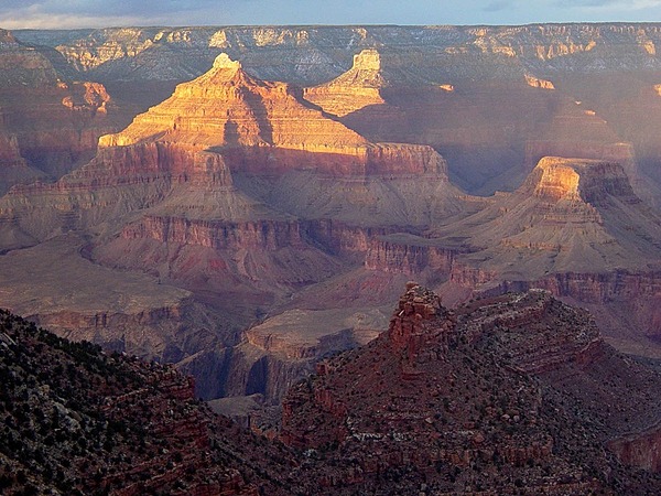 Sunset in the Grand Canyon in Arizona as seen from Grand Canyon Village. Photo courtesy of the US National Park Service.