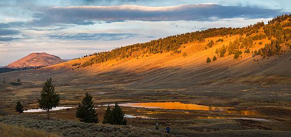 Sunrise at Blacktail Pond in Yellowstone National Park. Image courtesy of the US National Park Service/Neal Herbert.