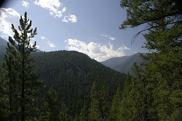 View of Gallatin National Forest from Storm Castle Trail, Gallatin, Montana.
